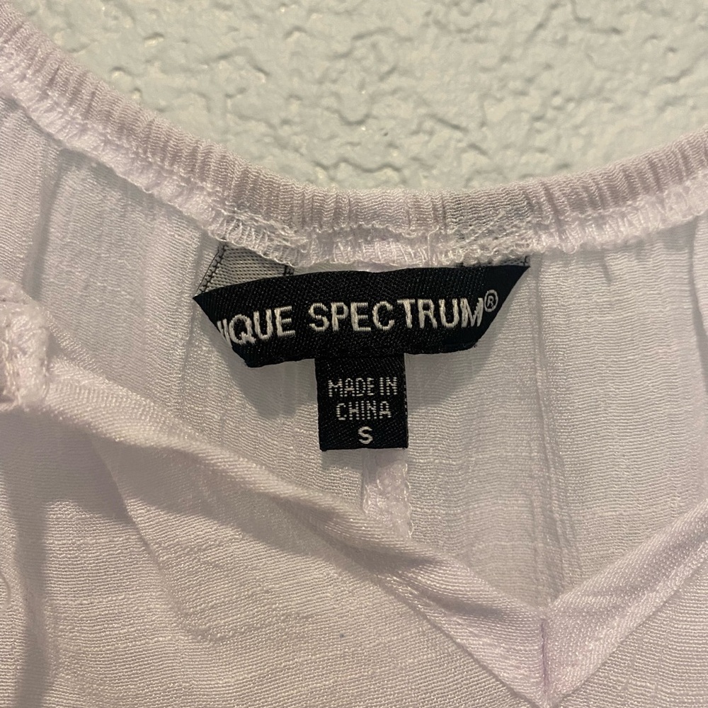White Boho summer coastal Blouse with Lace Details size S - Picture 4 of 4